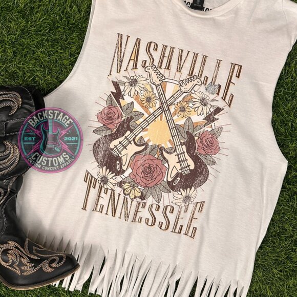Nashville Fringe Muscle Tank - Picture 1 of 5